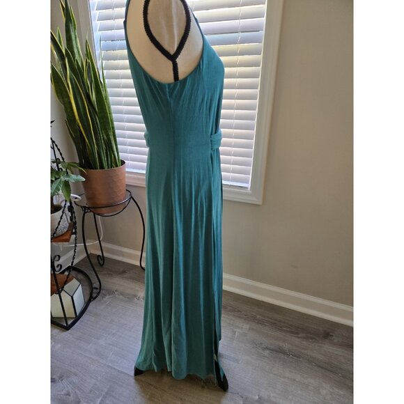 Maeve Assymetrical Dark Teal Dress Greek Style - Picture 4 of 9